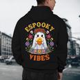 Espooky Vibes Spanish Mexican Halloween Ghost Teachers Men's Hoodie Back Print, novelty gifts, funny gifts