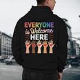 Everyone Is Welcome Here Shirt Teacher Men's Hoodie Back Print, novelty gifts, funny gifts