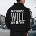 Everything I Say WILL Be On The Exam Teacher For Men Women Men's Hoodie Back Print, novelty gifts, funny gifts Everything I Say WILL Be On The Exam Teacher For Men Women Men's Hoodie Back Print, novelty gifts, funny gifts