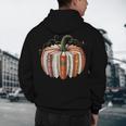 Fall Book Pumpkin Retro Reading Halloween Teacher Librarian Men's Hoodie Back Print, novelty gifts, funny gifts