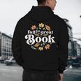 Fall For A Great Book Reading Librarian Autumn Teacher Men's Hoodie Back Print, novelty gifts, funny gifts