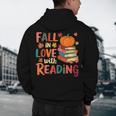 Fall In Love With Reading Autumn Thanksgiving Shirt Teacher Men's Hoodie Back Print, novelty gifts, funny gifts