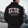 Floral ECSE Early Childhood Special Education SPED Teacher Men's Hoodie Back Print, novelty gifts, funny gifts