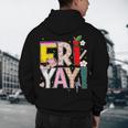 Fri-Yay Happy Friday Lovers Teacher Weekend Women Men's Hoodie Back Print, novelty gifts, funny gifts
