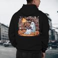 Ghost Book Reading Halloween Books Lover Teacher Men's Hoodie Back Print, novelty gifts, funny gifts Ghost Book Reading Halloween Books Lover Teacher Men's Hoodie Back Print, novelty gifts, funny gifts