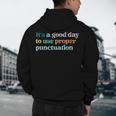 Grammar English Teacher It's a Good Day To Use Punctuation Men's Hoodie Back Print, novelty gifts, funny gifts