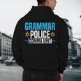 Grammar Police Comma Unit English Teacher Grammar Teacher For Men Women Men's Hoodie Back Print, novelty gifts, funny gifts
