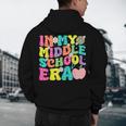 Groovy In My Middle School Era Back To School Teacher Men's Hoodie Back Print, novelty gifts, funny gifts