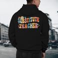 Groovy Substitute Teacher Retro Teacher Back To School Men's Hoodie Back Print, novelty gifts, funny gifts Groovy Substitute Teacher Retro Teacher Back To School Men's Hoodie Back Print, novelty gifts, funny gifts