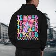 Groovy Teacher Cute Coquette Bow Flower Retro Back To School Men's Hoodie Back Print, novelty gifts, funny gifts