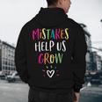 Growth Mindset Positive Back To School Teacher Student Men's Hoodie Back Print, novelty gifts, funny gifts