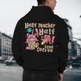 Half Teacher Half Iced Coffee Back To School Men's Hoodie Back Print, novelty gifts, funny gifts