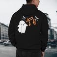 Halloween Music Note Ghost Teacher Fall Musical Instrument Men's Hoodie Back Print, novelty gifts, funny gifts