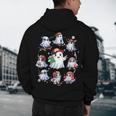 Halloween PE Teacher Ghost Playing Sports Physical Education Men's Hoodie Back Print, novelty gifts, funny gifts