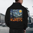 Halloween Pumpkin Starry Night Van Gogh Art Teacher Men's Hoodie Back Print, novelty gifts, funny gifts Halloween Pumpkin Starry Night Van Gogh Art Teacher Men's Hoodie Back Print, novelty gifts, funny gifts