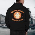 Halloween Teacher Crew Spooky Season Retro Ghost Men's Hoodie Back Print, novelty gifts, funny gifts