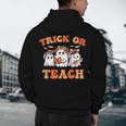 Halloween Teacher Ghosts Trick Or Teach Retro Costume Women Men's Hoodie Back Print, novelty gifts, funny gifts Halloween Teacher Ghosts Trick Or Teach Retro Costume Women Men's Hoodie Back Print, novelty gifts, funny gifts