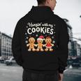 Hangin With My Cookies Gingerbread Christmas Teacher Men's Hoodie Back Print, novelty gifts, funny gifts