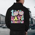 Happy 100th Day Of School 100 Days Brighter Teachers Kids Men's Hoodie Back Print, novelty gifts, funny gifts