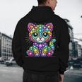 Happy Dot Day Colorful Polka Dot Cat Kitten Teachers Kids Men's Hoodie Back Print, novelty gifts, funny gifts