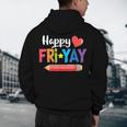 Happy Fri-Yay Friday Lovers Fun Teacher Life Weekend Men's Hoodie Back Print, novelty gifts, funny gifts