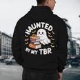 Haunted By My TBR Cute Ghost Book Reading Teacher Halloween Men's Hoodie Back Print, novelty gifts, funny gifts