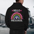 Hello Preschool Teacher Student Girls Rainbow Back To School Men's Hoodie Back Print, novelty gifts, funny gifts Hello Preschool Teacher Student Girls Rainbow Back To School Men's Hoodie Back Print, novelty gifts, funny gifts