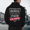 Some Heroes Wear Capes Others Teach 4th Grade Teacher Men Women Kids Men's Hoodie Back Print, novelty gifts, funny gifts