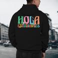 Hola Estudiantes Maestra Back To School Spanish Teacher Men's Hoodie Back Print, novelty gifts, funny gifts