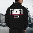 Humor Teacher Empty Battery Power Men Women Men's Hoodie Back Print, novelty gifts, funny gifts Humor Teacher Empty Battery Power Men Women Men's Hoodie Back Print, novelty gifts, funny gifts