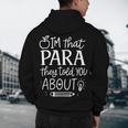 I'm That Paraprofessional They Told You About Retro Teacher Men's Hoodie Back Print, novelty gifts, funny gifts I'm That Paraprofessional They Told You About Retro Teacher Men's Hoodie Back Print, novelty gifts, funny gifts