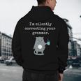 I'm Silently Correcting Your Grammar Sarcastic Teacher For Men Women Kids Men's Hoodie Back Print, novelty gifts, funny gifts