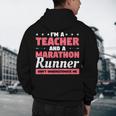 I'm A Teacher And A Marathon Runner Don't Underestimate Me Men Women Men's Hoodie Back Print, novelty gifts, funny gifts