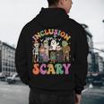 Inclusion Isn't Scary Ghost Mummy Halloween SLP Sped Teacher Men's Hoodie Back Print, novelty gifts, funny gifts