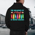 THE INFLUENCE OF A GREAT TEACHER IS NEVER ERASED Teaching For Men Women Girls Kids Men's Hoodie Back Print, novelty gifts, funny gifts