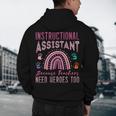 Instructional Assistant Because Teacher Need Hero Learning Men's Hoodie Back Print, novelty gifts, funny gifts