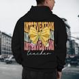 Interventionist Teacher Groovy Coquette Bow Back To School Men's Hoodie Back Print, novelty gifts, funny gifts