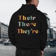 Their There They'Re English Teacher Gramma Police Joke Men's Hoodie Back Print, novelty gifts, funny gifts