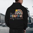 It's A Beautiful Day To Learn Cute Rainbow Boho Teacher Men's Hoodie Back Print, novelty gifts, funny gifts