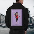 La Maestra Mexican Bingo Card Teacher Lottery Card Men's Hoodie Back Print, novelty gifts, funny gifts