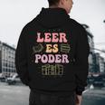 Leer Es Poder Groovy Spanish Teacher Bilingual Maestra Men Women Men's Hoodie Back Print, novelty gifts, funny gifts