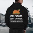 Let's Eat Kids Grammar For Thanksgiving Teacher Men's Hoodie Back Print, novelty gifts, funny gifts Let's Eat Kids Grammar For Thanksgiving Teacher Men's Hoodie Back Print, novelty gifts, funny gifts