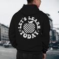 Let's Learn Today Checkered Apple Back To School Teacher Men's Hoodie Back Print, novelty gifts, funny gifts