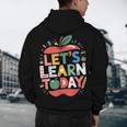 Let's Learn Today Teacher Motivational Back To School Men's Hoodie Back Print, novelty gifts, funny gifts
