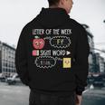 Letter Of The Week Ff Sight Word Teacher Squad Men's Hoodie Back Print, novelty gifts, funny gifts