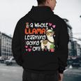 Llama Learning Teachers Students Alpaca Lover Back To School Men's Hoodie Back Print, novelty gifts, funny gifts