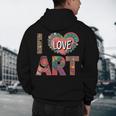 I Love Art Artist Painter Colorful Painting Art Teacher Men's Hoodie Back Print, novelty gifts, funny gifts