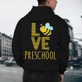 Love Preschool Back To School Yellow Bee Preschool Teacher For Men Women Girls Kids Men's Hoodie Back Print, novelty gifts, funny gifts