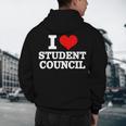 I Love Student Council Student Teacher Men's Hoodie Back Print, novelty gifts, funny gifts