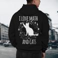 Math Nerd Math Teacher Cat Lover I Love Math And Cats Men's Hoodie Back Print, novelty gifts, funny gifts